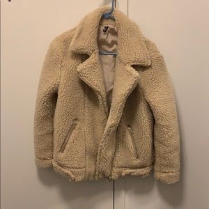 Faux shearling coat